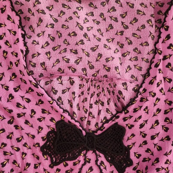 Coach purple top with bow details size 0 - Picture 4 of 4